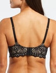 Lyric Post Surgery Wirefree Lace Contour Bra, A-D, Black/Nude product photo View 02 S