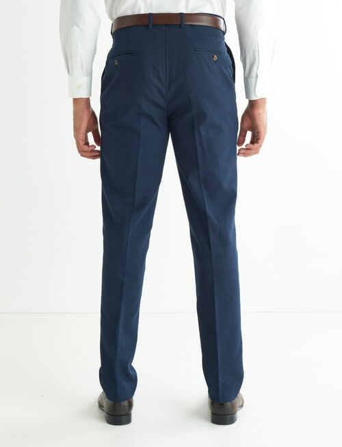 Laidlaw + Leeds Tailored Linen Blend Pant, Navy product photo View 02 L