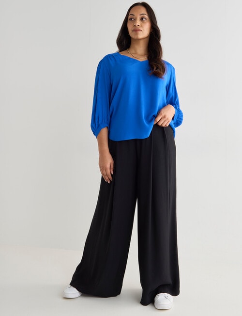 Whistle Regular-Length Wide Leg Pant, Black product photo View 03 L