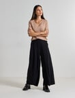 Whistle Regular-Length Wide Leg Pant, Black product photo View 05 S