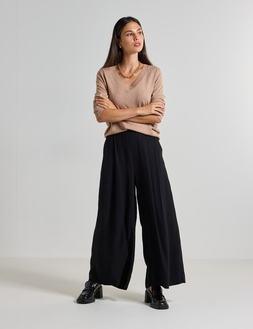 Whistle Regular-Length Wide Leg Pant, Black product photo View 05 L