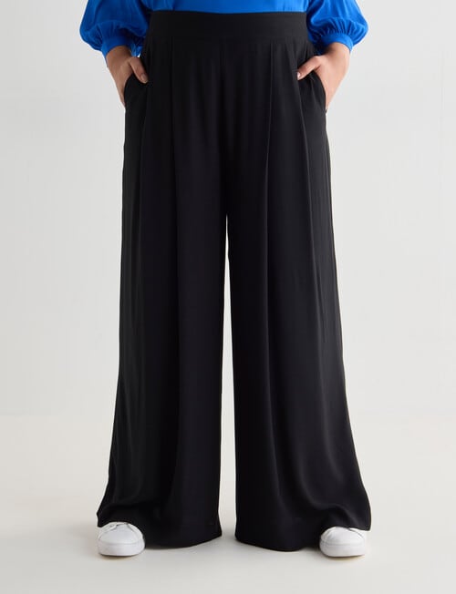 Whistle Regular-Length Wide Leg Pant, Black product photo View 12 L
