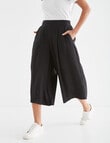 Whistle Viscose Regular-Length Culotte, Black product photo