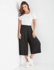 Whistle Viscose Regular-Length Culotte, Black product photo View 03 S