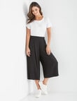 Whistle Viscose Shorter-Length Culotte, Black product photo View 03 S