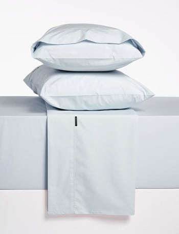 Linen House 375T Cotton Percale Sheet Set, Sky product photo