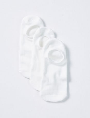 Mazzoni No Show Socks, 3-Pack, White product photo