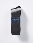 Chisel Terry Work Sock, Stripes, 5-Pack product photo View 02 S