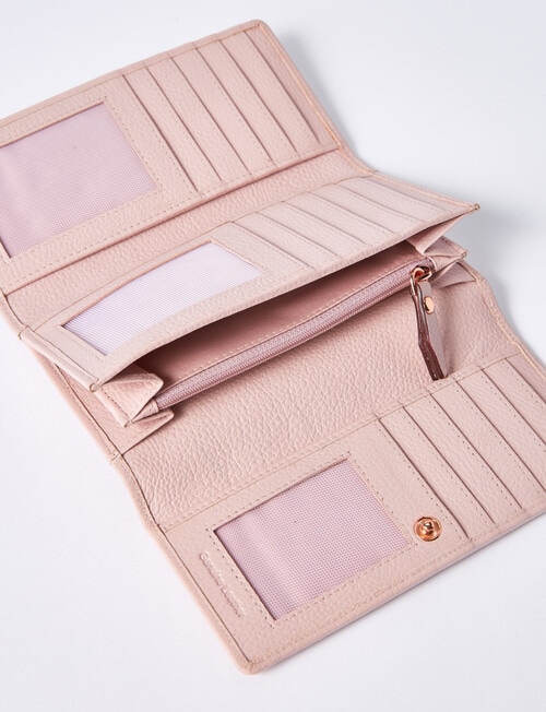 Carte Leather Trifold Wallet, Blush product photo View 04 L