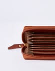 Carte Leather Small Zippy Wallet, Tan product photo View 02 S