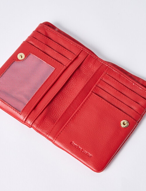 Carte Leather Zip & Dome Wallet, Tango Red product photo View 02 L