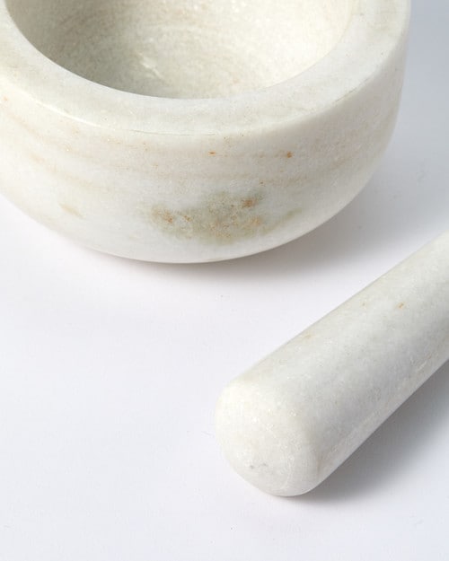 Baccarat Spice Market Carrara Mortar & Pestle, 14cm product photo View 02 L