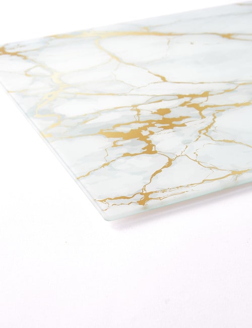 Cinemon Ivory Glass Chopping Board, Marble product photo View 02 L