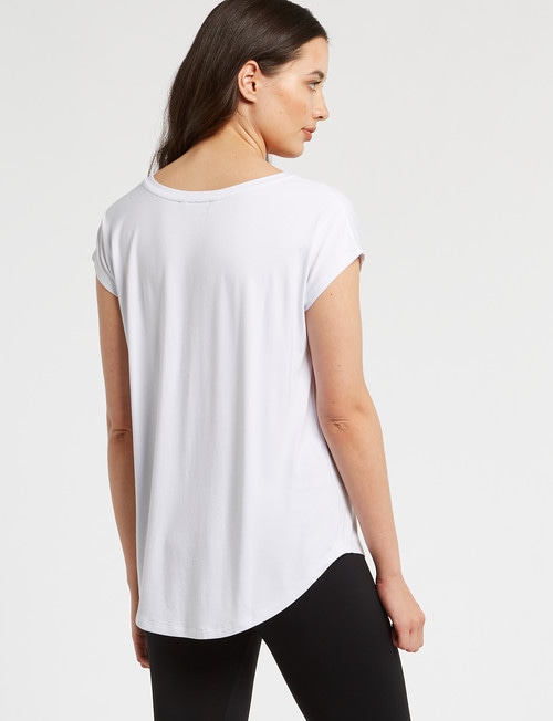 Bodycode V-Neck Boxy Tee, White product photo View 02 L