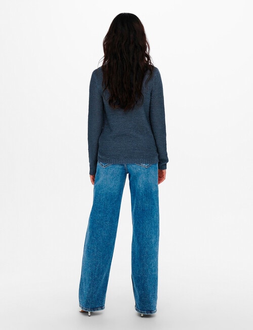 ONLY Geena XO Long-Sleeve Knit Pullover, Vintage Indigo product photo View 02 L