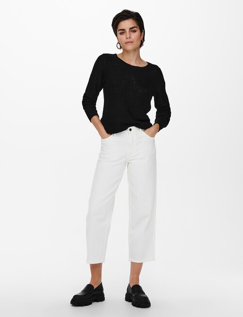 ONLY Geena XO Knit Pullover, Black product photo View 04 L