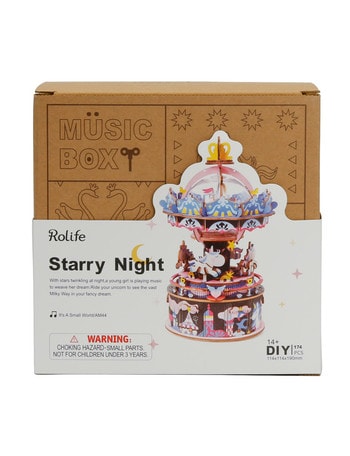 DIY Kits Rolife Starry Night Music Box product photo