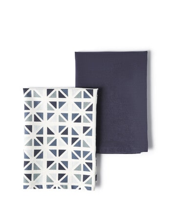 Capital Kitchen Geometric Tea Towel, Blue, Set of 2 product photo
