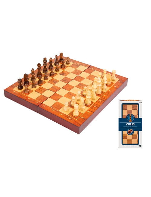 Games Folding Wooden Chess Set with Storage Board product photo View 02 L