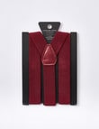 Laidlaw + Leeds Plain Braces, Burgundy product photo
