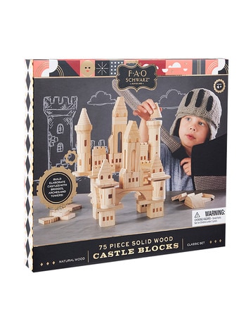 FAO Schwarz Toy Wood Castle Blocks, 75-Piece Set product photo