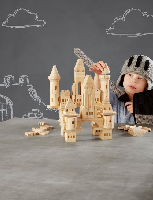 FAO Schwarz Toy Wood Castle Blocks, 75-Piece Set product photo View 03 L