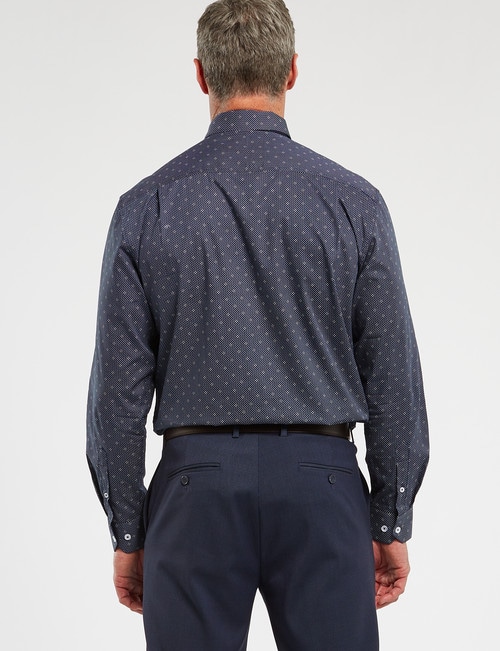 Chisel Formal Long-Sleeve Dots Shirt, Navy product photo View 02 L