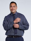 Chisel Formal King-Size Long-Sleeve Dots Shirt, Navy product photo