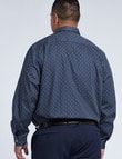 Chisel Formal King-Size Long-Sleeve Dots Shirt, Navy product photo View 02 S