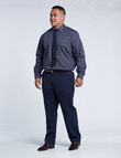 Chisel Formal King-Size Long-Sleeve Dots Shirt, Navy product photo View 03 S