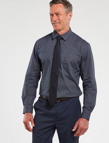 Chisel Formal Long-Sleeve Dots Shirt, Navy product photo