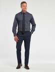 Chisel Formal Long-Sleeve Dots Shirt, Navy product photo View 03 S