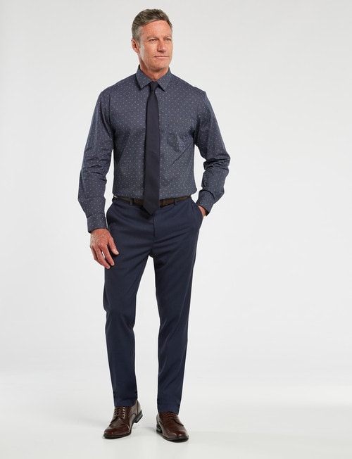 Chisel Formal Long-Sleeve Dots Shirt, Navy product photo View 03 L