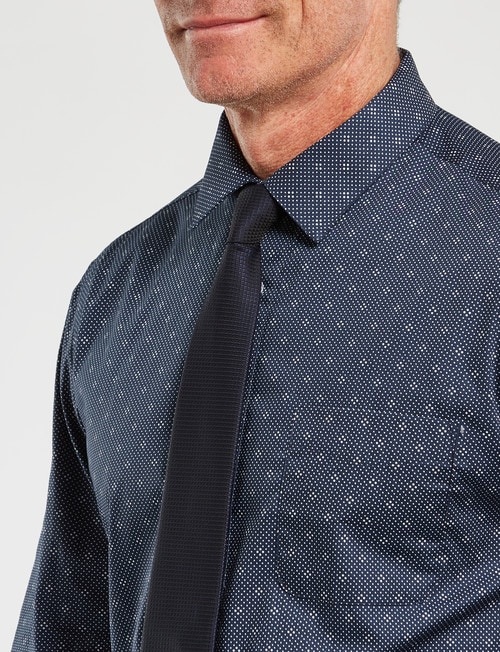 Chisel Formal Long-Sleeve Dots Shirt, Navy product photo View 04 L