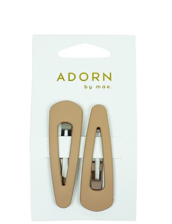 Adorn by Mae One-Touch Clips, X-Large, Nude, 2-Pack product photo