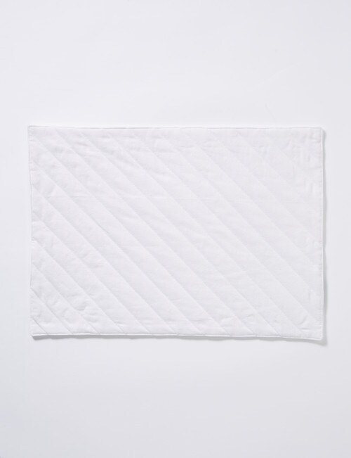 Kate Reed Oxford Linen Quilted Placemat, White product photo
