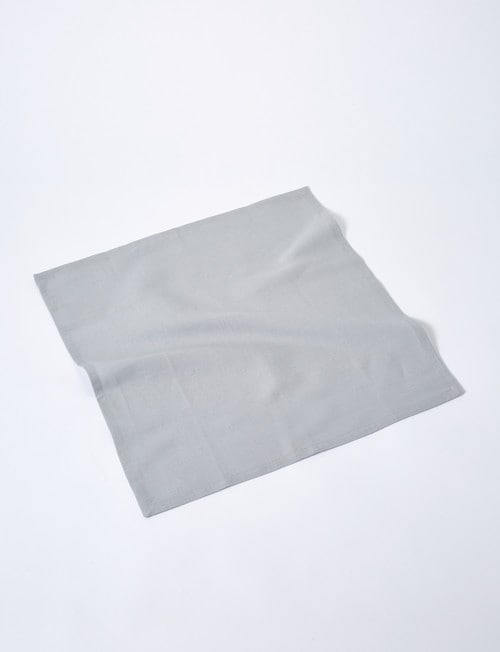 Kate Reed Oxford Linen Napkins, Grey, Set-Of-4 product photo View 03 L