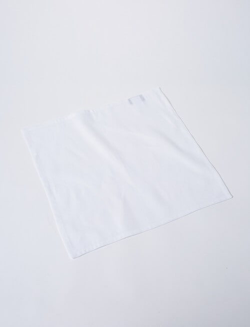 Kate Reed Oxford Linen Napkins, White, Set-Of-4 product photo View 03 L