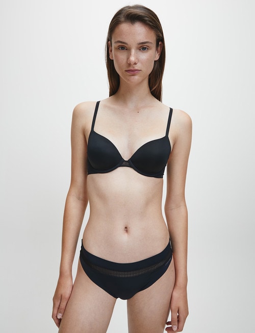 Calvin Klein Perfectly Fit Flex Lightly Lined Demi Bra, Black, A-DD product photo