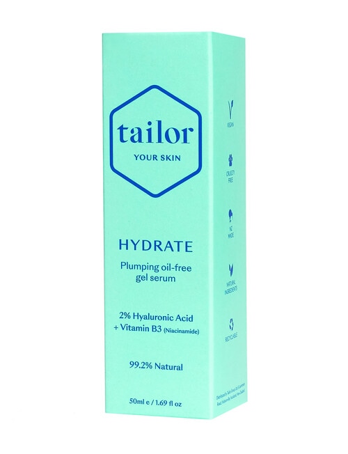Tailor Skincare Hydrate Plumping Oil Free Gel Serum, 50ml product photo View 03 L