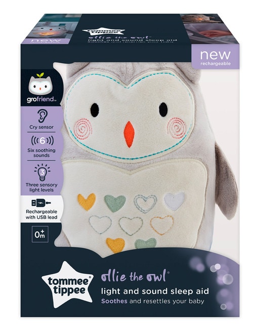 Tommee Tippee Ollie the Owl Rechargeable Light & Sound Sleep Aid product photo View 02 L