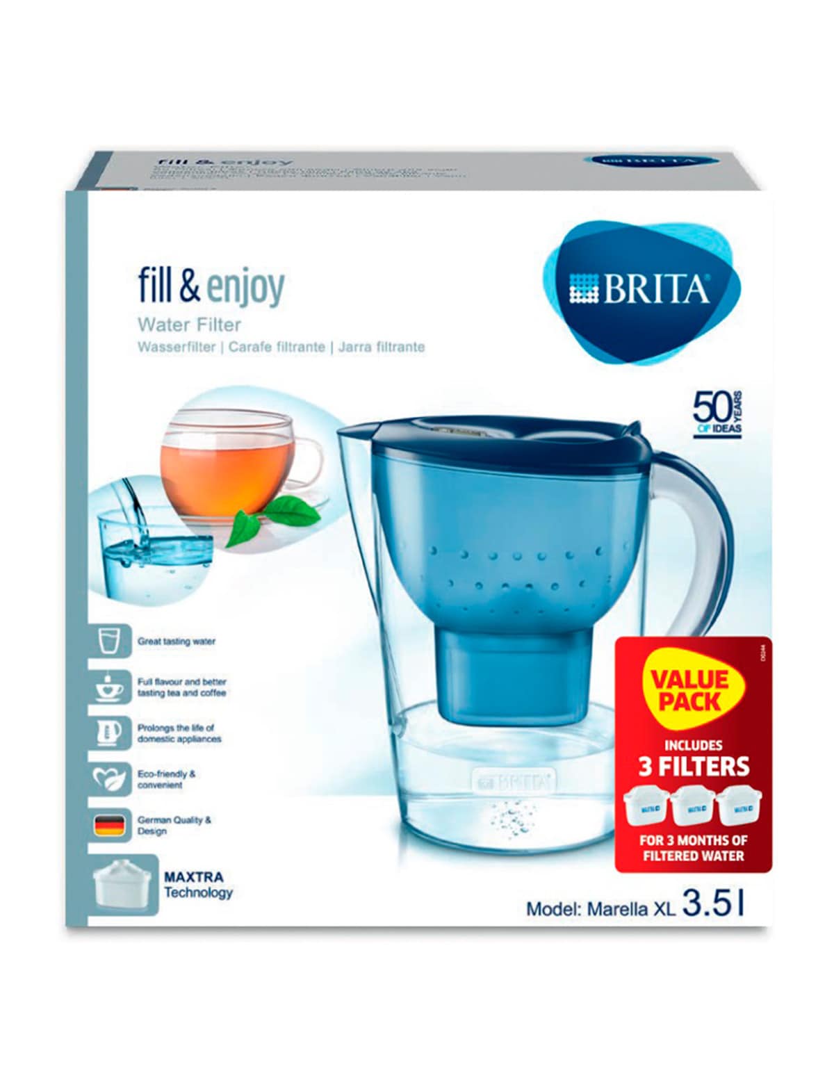 Brita Marella, 3.5L, XL Value Pack - Kitchen Accessories