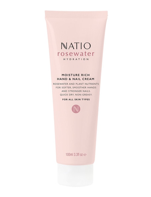 Natio Rosewater Hydration Moisture Rich Hand & Nail Cream, 100ml product photo