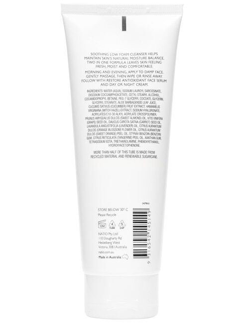 Natio Restore Gentle Toning Facial Cleanser, 100ml product photo View 02 L