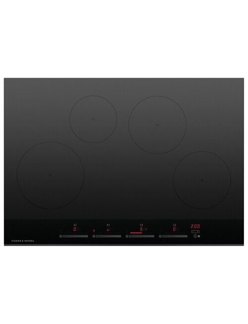 Fisher & Paykel 76cm Induction Cooktop, 4 Zones, Black, CI764DTB4 product photo
