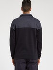 Line 7 Chriss Colour-Block 1/4 Zip Fleece Top, Blue Marle product photo View 02 S
