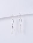 Earsense Crossover Drop Earrings, Imitation Silver product photo View 02 S