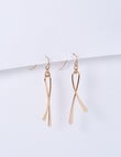 Earsense Crossover Drop Earrings, Imitation Gold product photo View 02 S