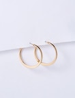 Earsense 35mm Flat Edge Click Hoop Earrings, Imitation Gold product photo View 02 S