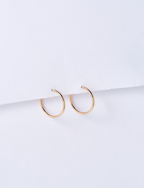 Earsense 20mm Thin Click Hoop Earrings, Imitation Gold product photo View 02 L